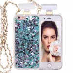 Wholesale iPhone 6S / 6 Perfume Bottle Glitter Shake Star Dust Necklace Case (Green)